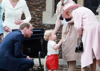 Maria Teresa Turrion Borrallo is seen wearing the distinctive brown and white Norland uniform while tending to the children in 2015