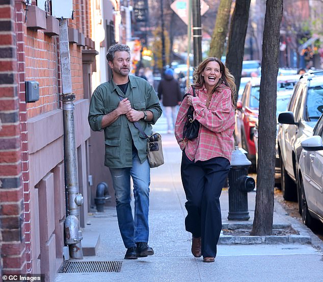 In early December Holmes was seen filming Happy Hours in New York City with her ex and former Dawson's Creek costar Joshua Jackson