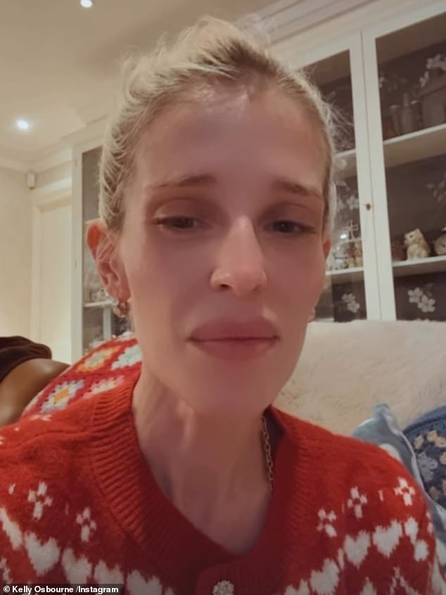 In a video posted on her Instagram story, an emotional Kelly, 41, said: 'He's doing so well. I'm so sad he didn't get his letter from the family'