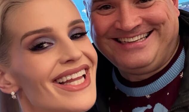 Kelly Osbourne, 41, joined rarely seen brother Louis, 50,  to watch late dad Ozzy's beloved Aston Villa take on Manchester United at Villa Park in his hometown of Birmingham on Sunday