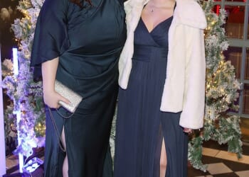 Brian McFadden and his family stepped out to enjoy a festive night on Friday for Keith Duffy's Foundation Christmas Ball at the Mansion House in Dublin (Molly and Lilly-Sue, pictured)