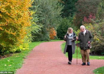 King Charles spoke of his passion for gardening while touring the estate of his Scottish home, Dumfries House (pictured last month)