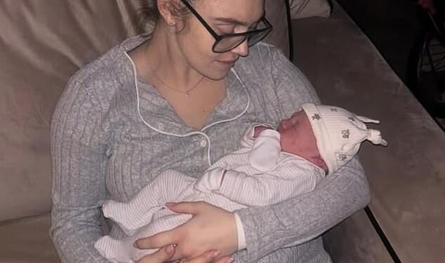 Kym Marsh's daughter Emilie, (pictured) gave birth on Christmas Day following a 10-minute labour as Coronation Street actress reveals baby boy's unusual name
