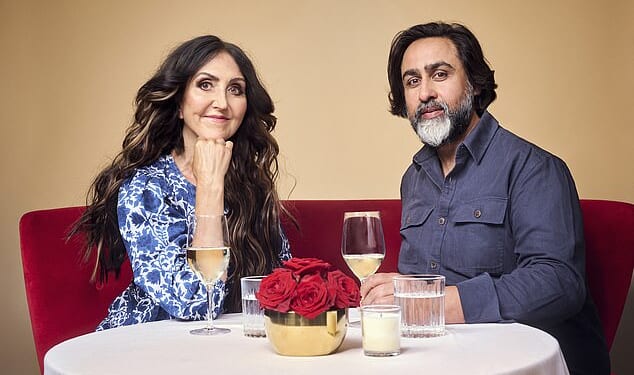 Liz Jones advises that you  should never date a man more than a decade younger. She married Nirpal Dhaliwal (pictured together in 2023) when she was 42 and he was 26