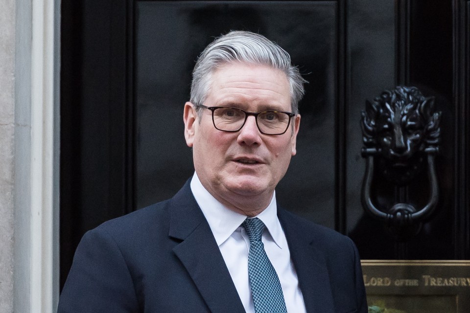 Keir Starmer, British Prime Minister, stands outside 10 Downing Street.