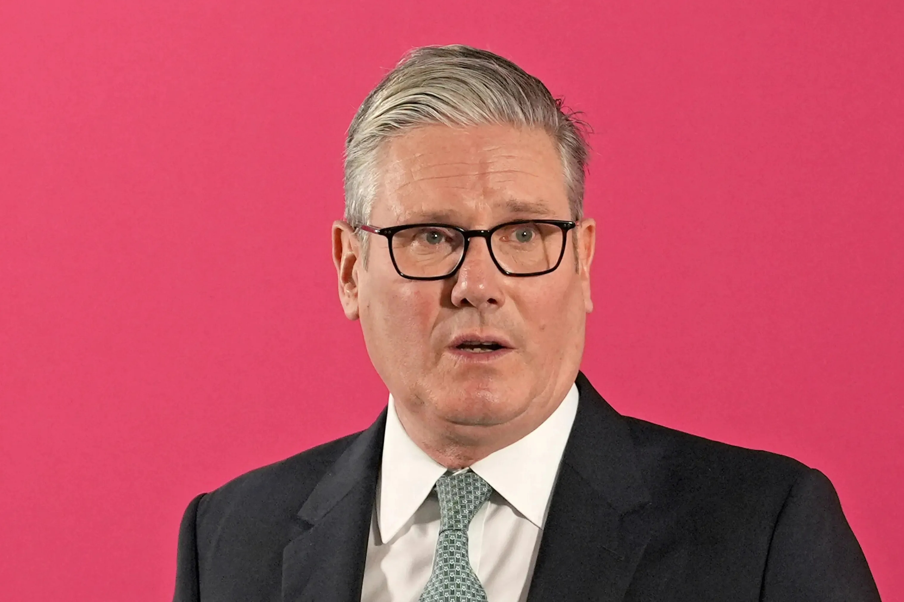 British Prime Minister Keir Starmer delivering a speech.