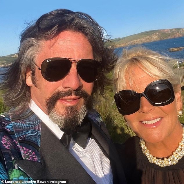 He said: 'And unlike La Meghan, I would actually film it in my home rather than borrow somebody else's' (Laurence pictured with his wife Jackie)