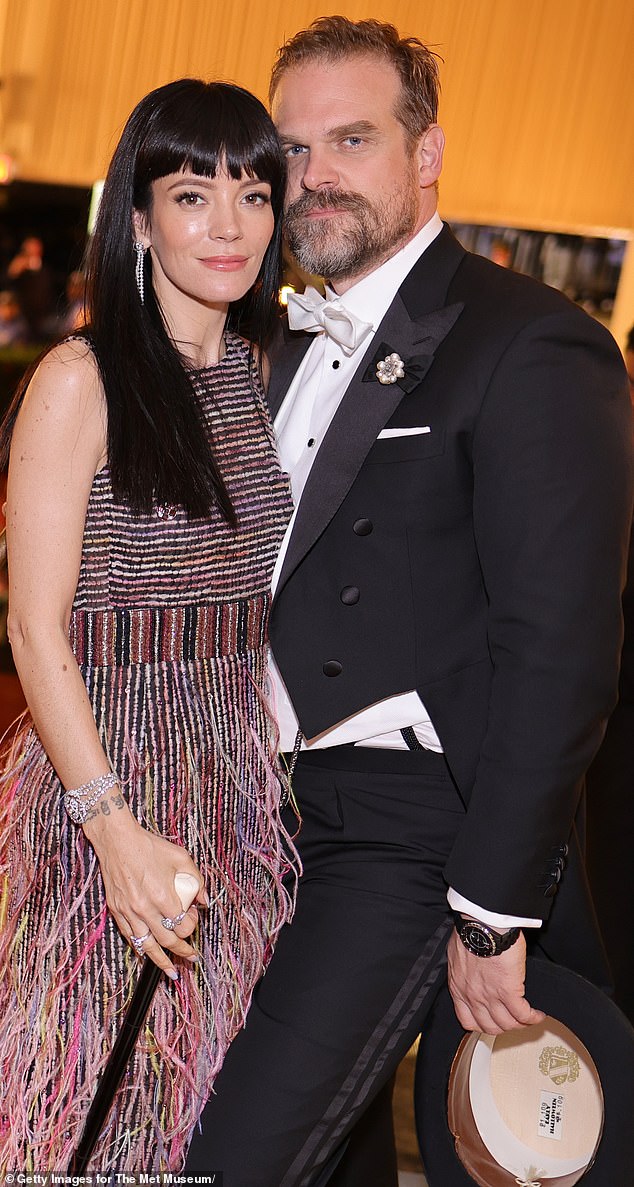 The star went on to discuss the divorce itself - calling it 'devastating' and something that kept her up at night, as well as 'costing a huge amount of money' (seen with David in 2022)