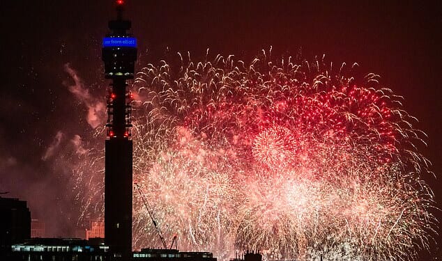London's New Year's Eve fireworks as viewed from Primrose Hill. In 2024, 30,000 people gathered in the Royal Park to watch the spectacle but this year revellers will find the park closed