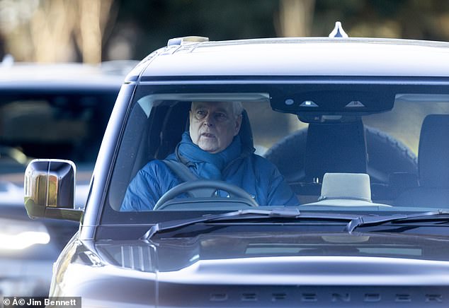 The disgraced former Duke of York looked downcast as he left the gates of his royal residence, which is expected to vacate in the coming weeks