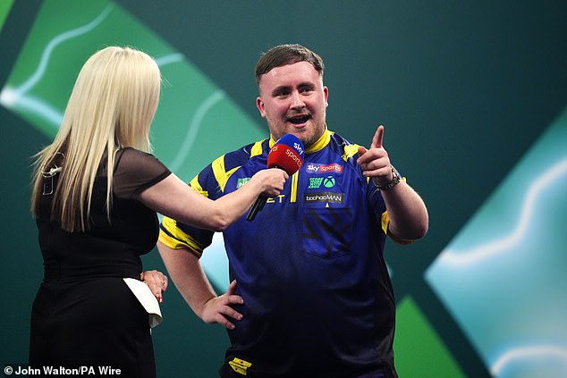 Luke Littler stirred up a 'hostile' crowd at the Alexandra Palace on Monday evening after the defending champion was booed