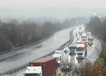 M11 closed in one direction after multiple-vehicle crash sparking severe delays near major UK airport