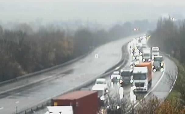 M11 closed in one direction after multiple-vehicle crash sparking severe delays near major UK airport