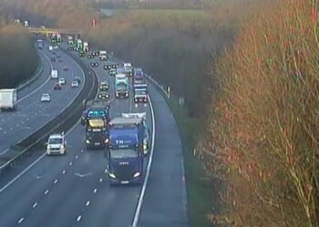 M6 grinds to a halt after crash with drivers facing hour-long delays