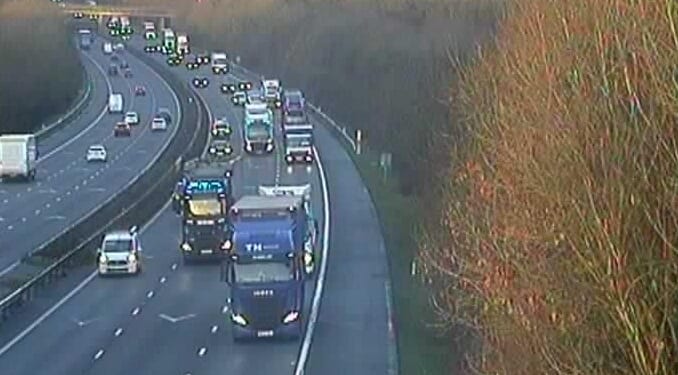 M6 grinds to a halt after crash with drivers facing hour-long delays