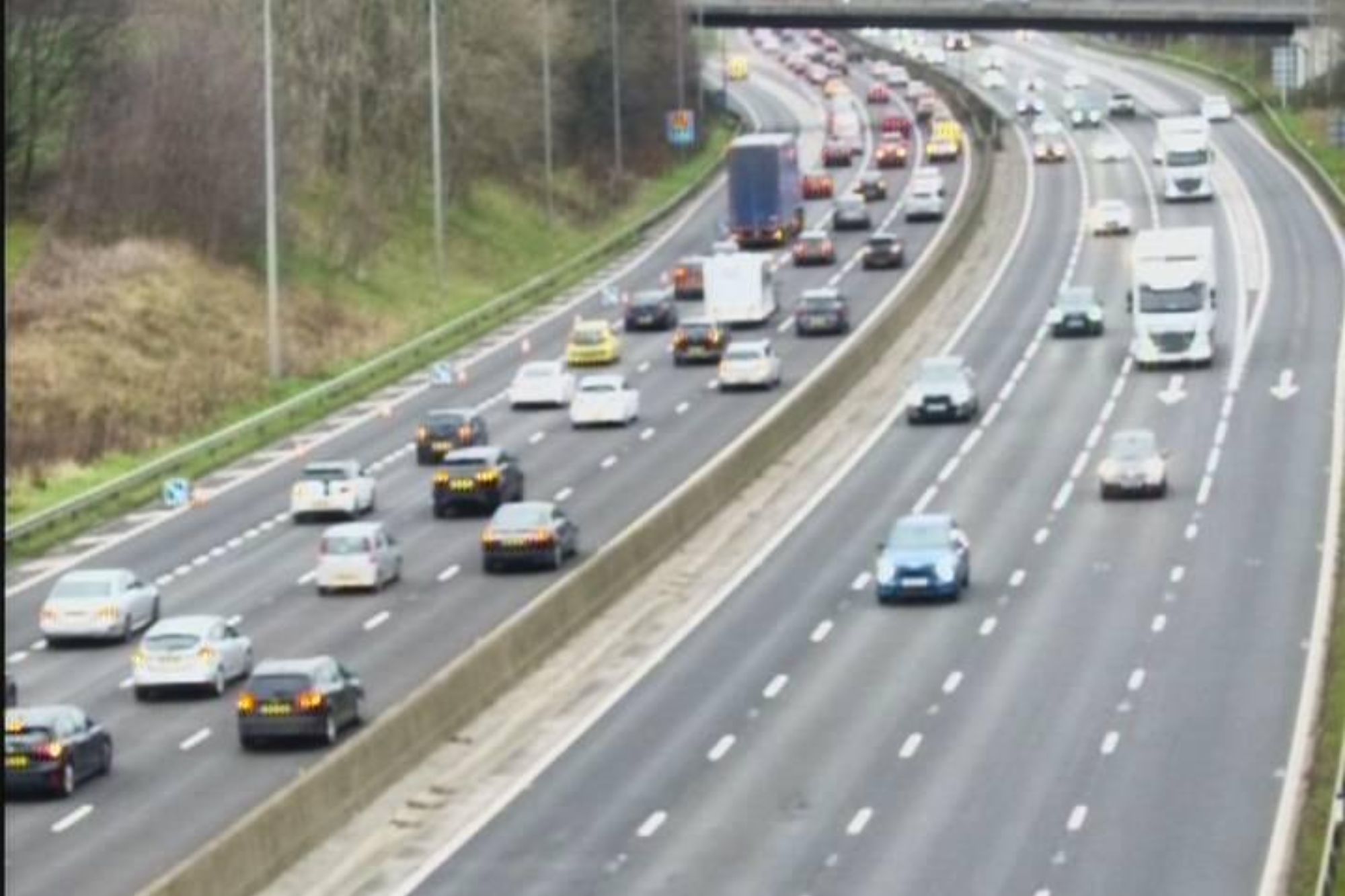 An image collage containing 1 images, Image 1 shows Motorway traffic