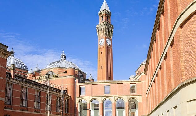 Birmingham University (pictured) says the traditional methods of assessment are measures of ¿smartness based on white privilege¿, adding that it is harder for students from ethnic minorities to do well