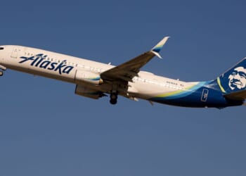 A file photo shows an Alaska Airlines Boeing 737 airplane departing San Diego International Airport to Atlanta on Dec. 6.