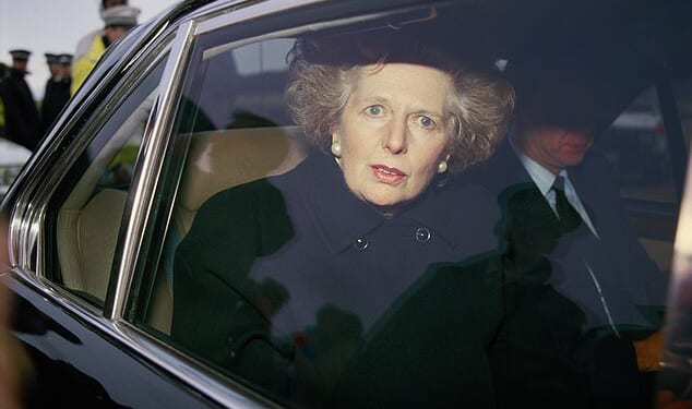 The former prime minister (pictured in 1988) was set to meet with her French counterpart Francois Mitterand in Paris in early November 1982 when MI5 raised the alarm