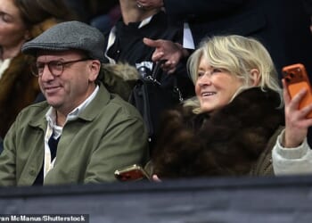 Martha Stewart is pictured watching Swansea City's 2-1 triumph over Wrexham on Friday