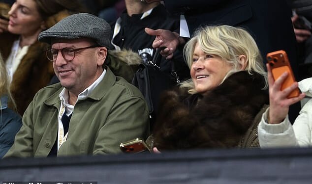 Martha Stewart is pictured watching Swansea City's 2-1 triumph over Wrexham on Friday