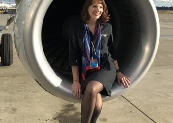 Airline pilot Rachel Maxwell has a sideline selling lifestyle products with satirical slogans