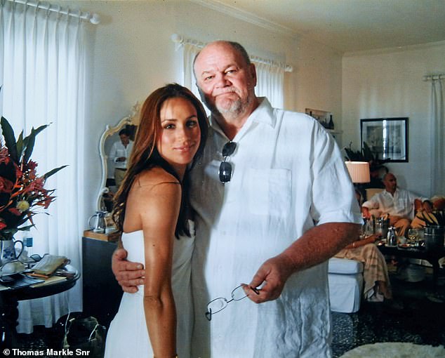 Mr Markle (pictured here with his daughter in 2011) famously fell out with Meghan on the eve of her 2018 wedding to Prince Harry