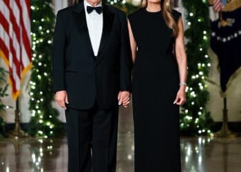 President Donald Trump and First Lady Melania have released their annual Christmas photo - but some have pointed out that it doesn't exactly look like they're in the holiday spirit in it