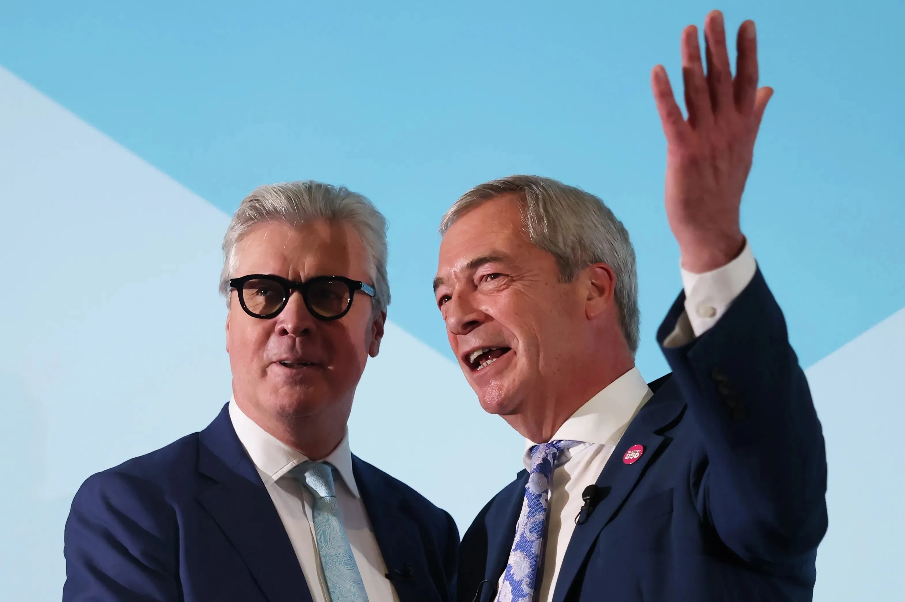 Reform UK Leader Nigel Farage Holds Rally In Falkirk