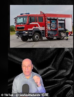 At the start of the video, Dr Jackson shows a picture of a red fire truck on a road