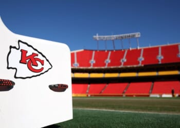 A detailed view of the seating bowl at GEHA Field at Arrowhead Stadium on Dec. 9, 2025, in Kansas City, Missouri.