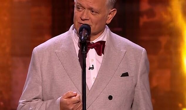 Actor and comedian Duncan Wisbey briefly had to pause due to the cacophony of jeers at the Royal Albert Hall when he aped the Prime Minister's voice on stage.