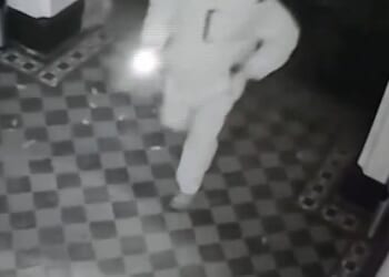 This is the moment a brazen thief breaks into I'm A Celeb star Lady Colin Campbell's castle and steals one of her children's Christmas presents