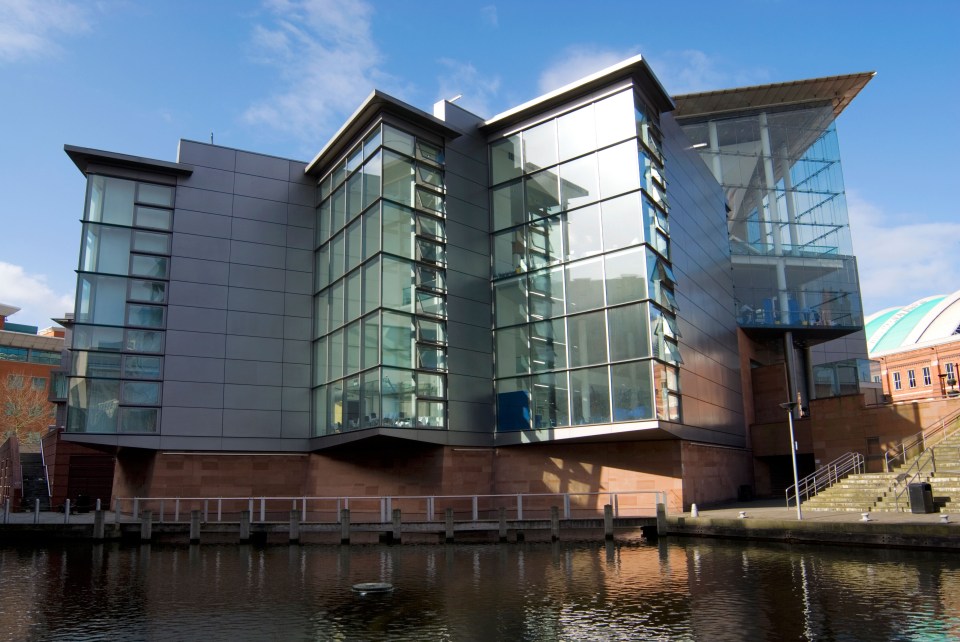Bridgewater Hall in Barbirolli Square, Manchester, England.