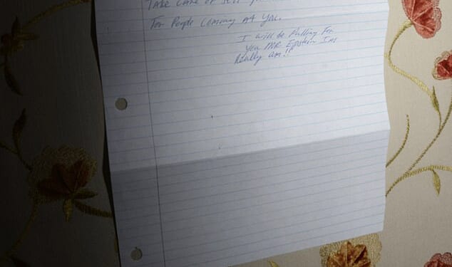 A mystery letter bearing no signature or date has been released as part of the Epstein files