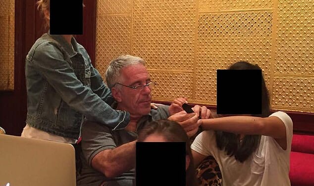 The latest batch of images, which have been made public after the pedophile's death in 2019, showed disturbing images of the financier with multiple women
