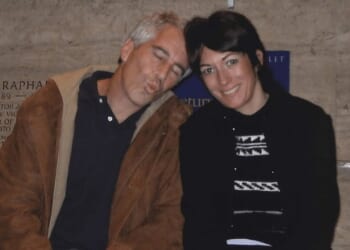 A photograph in the Epstein files released by the US Department of Justice yesterday depicting paedophile Jeffrey Epstein and his 'pimp', Ghislaine Maxwell