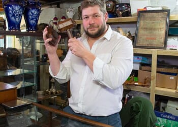 Yorkshire Heritage Hero Angus Ashworth told how cupboards, attics and especially garden sheds can hide collectable items