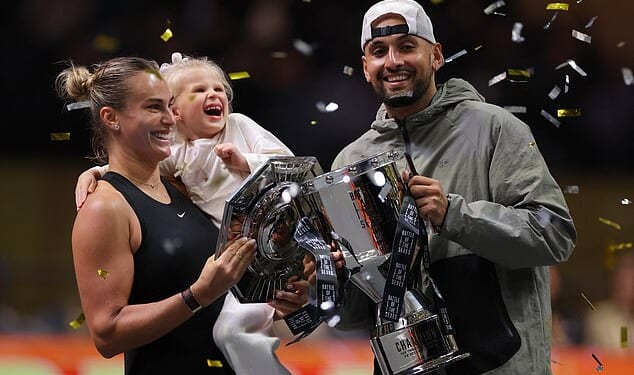 Nick Kyrgios comfortably won the controversial Battle of the Sexes match in Dubai