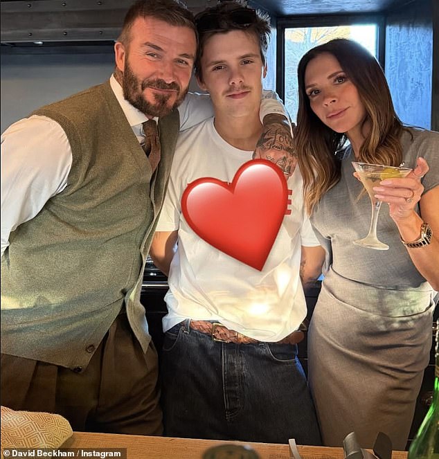 David and Victoria posed for photos with Cruz