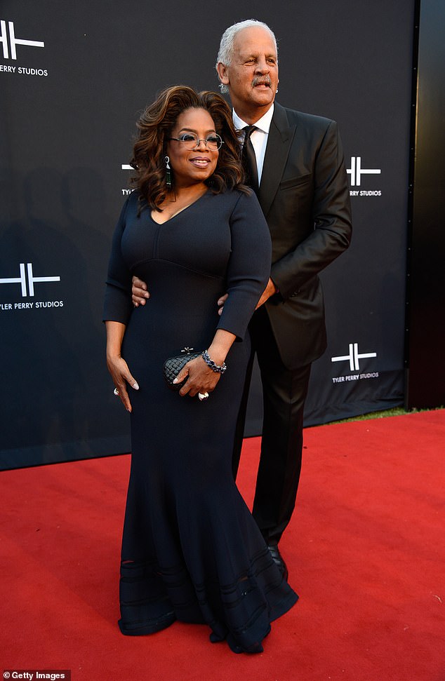 Oprah Winfrey is opening up about the unwavering support she has received from partner Stedman Graham as she reflects on decades of living with obesity; seen in 2019