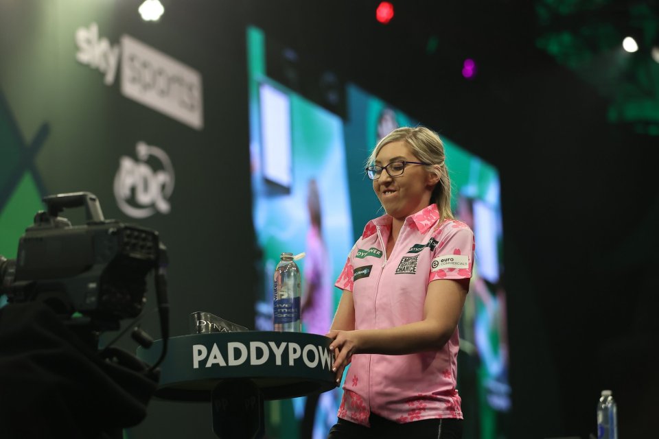 Fallon Sherrock during the Paddy Power World Darts Championship.