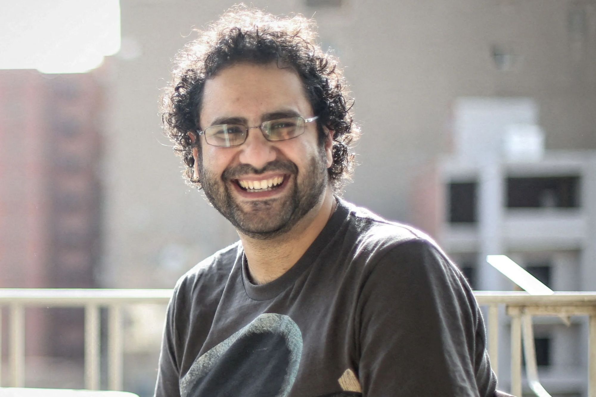 An image collage containing 1 images, Image 1 shows Egyptian-British hunger striker Alaa Abd el-Fattah