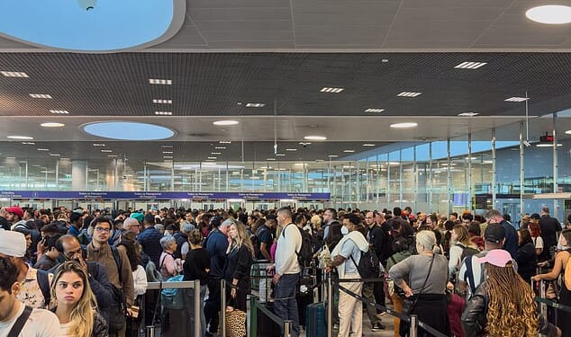 Huge queues are increasingly common in the Portuguese capital's airport