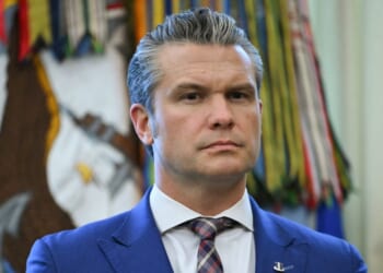 Secretary of War Pete Hegseth attends a Mexican Border Defense Medal presentation in the Oval Office of the White House in Washington, D.C., on Dec. 15, 2025.