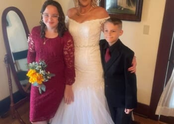 Crystal Kenney (center) was fatally shot in the head by her husband and her daughter (left) was shot in the shoulder and face