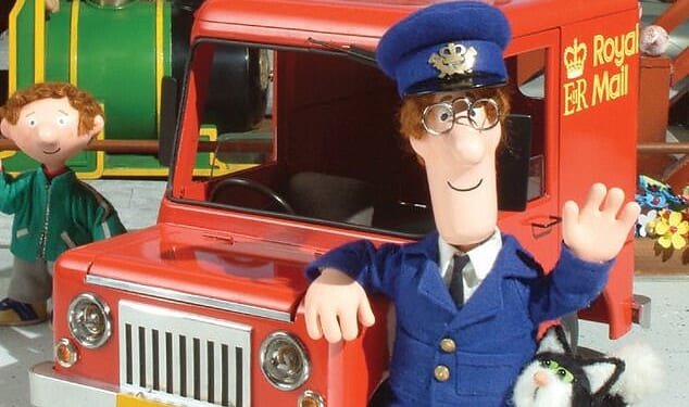 The term 'postman' dates back to 1883 when the job was a strict male only affair. Pictured: Postman Pat