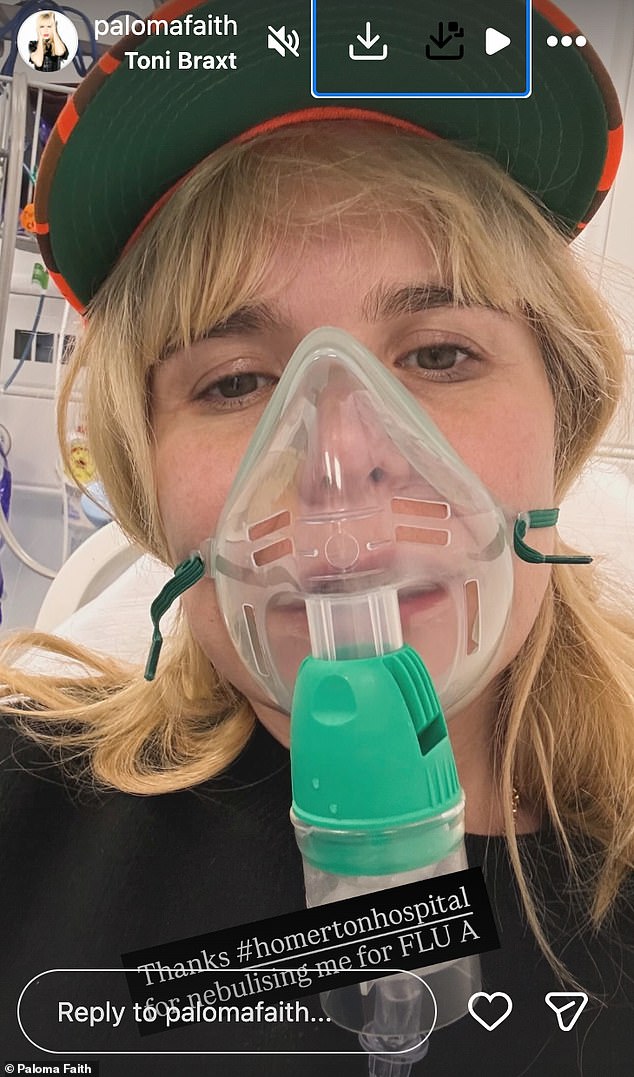 Earlier this month Paloma, who is expecting her third child, revealed she was hospitalised with the flu as she shared a picture of herself wearing a nebuliser to stabilise her breathing