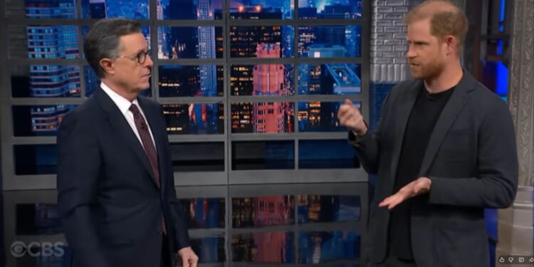 Prince Harry appeared with "Late Show" host Stephen Colbert, taking a couple of jabs at President Donald Trump in a skit most likely scripted by Colbert's comedy writers.