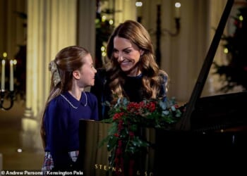 Princesses Kate and Charlotte have 'an incredible bond', says composer - as mother and daughter perform piano duet at Together at Christmas carol concert